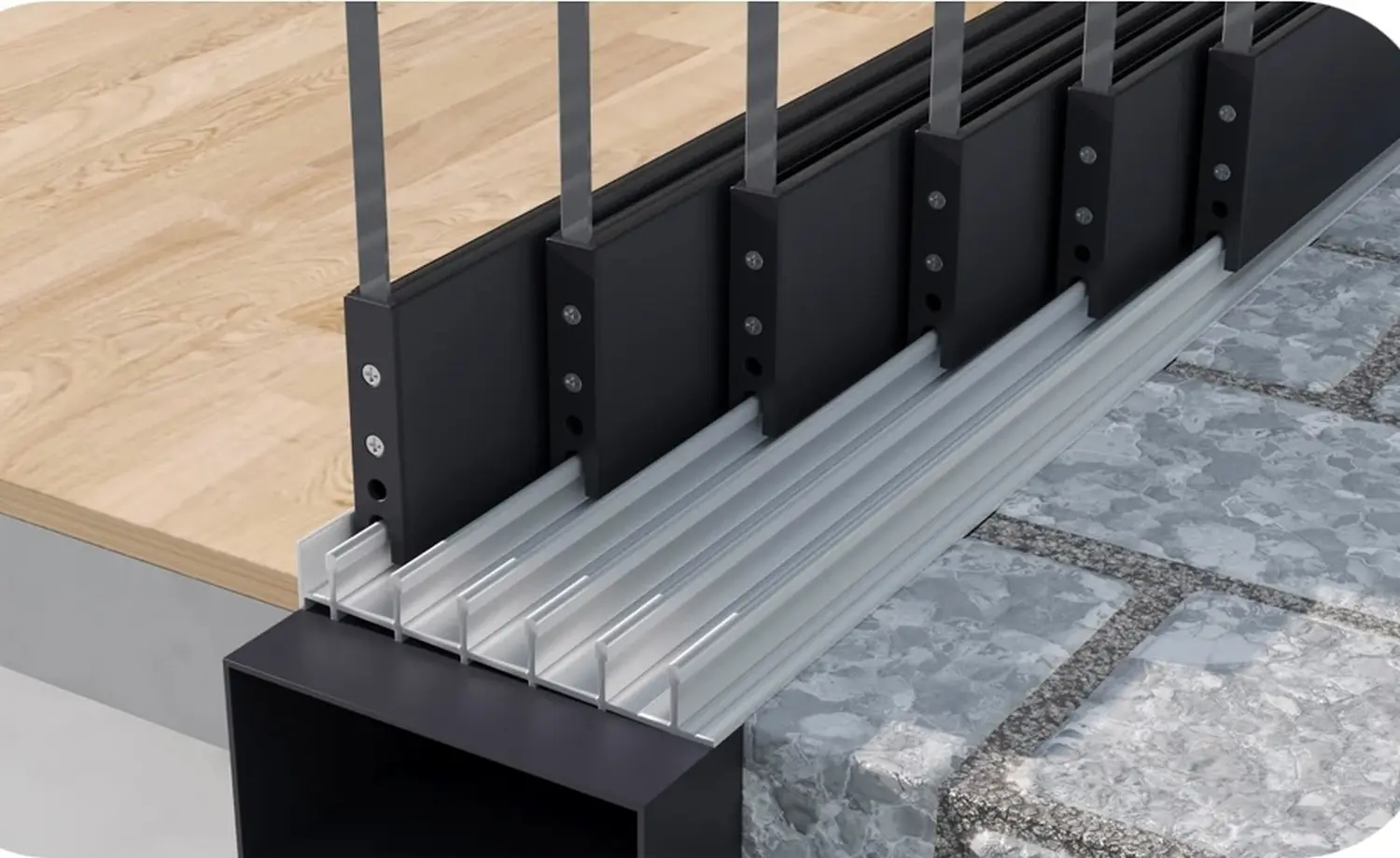 Glasschiebewände mit 2,3,4,5 oder 6 Schienen   Von Heide Veranda